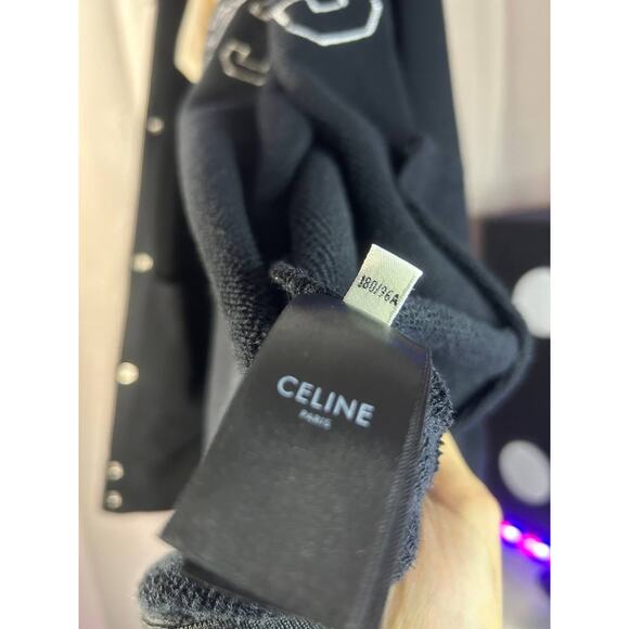 Celine Black & White Teddy Varsity Jacket (Minor Discolor) - Picture 14 of 16
